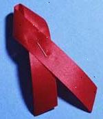Imagem de uma fita da consciência AIDS