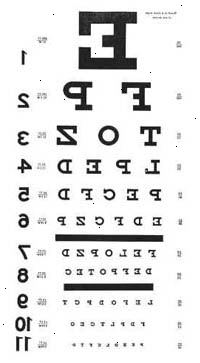 Imagem de uma carta de olho padrão