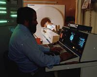 Imagem de um paciente em um scanner